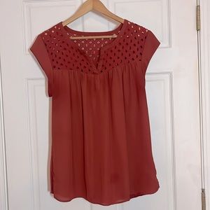 DR2 Women blouse, Rusty Color, size Large